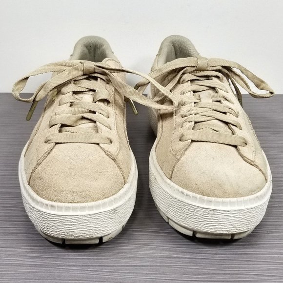 Puma Suede Platform Rugged W Creeper, Safari & Marshmallow, Womens Size 9 / 40 - Picture 2 of 10